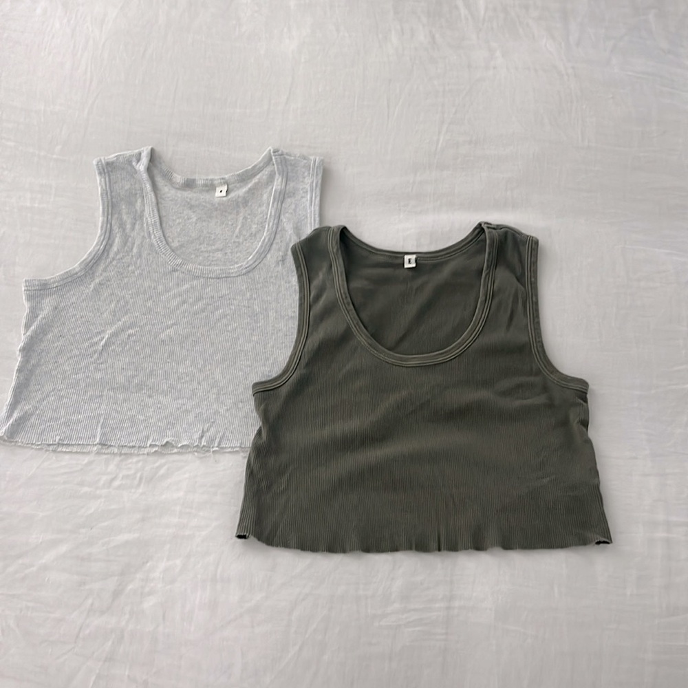 Elwood Ribbed Cropped Tanks